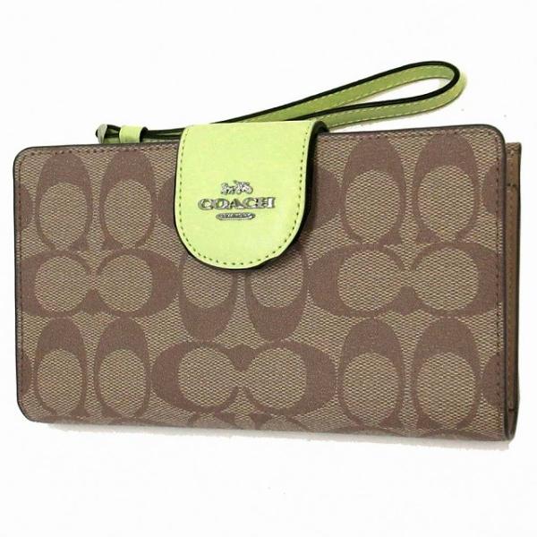 ◇高品質 コーチ COACH SIGNATURE COLORBLOCK TECH WALLET 長財布 財布