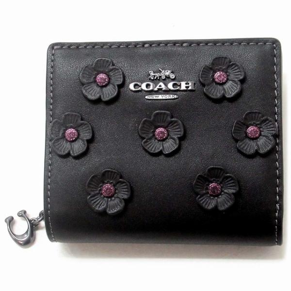 COACH コーチ　フローラル　スナップ コンパクト 折財布　A46 selectag_0bc0cap16qbbk