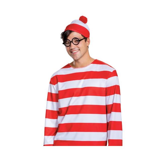 【並行輸入品】ハロウィン コスプレ 仮装 ウォーリーをさがせ！ Where's Waldo アクセサリーキット 帽子 メガネ 大人用 小道具 アイテム 119509