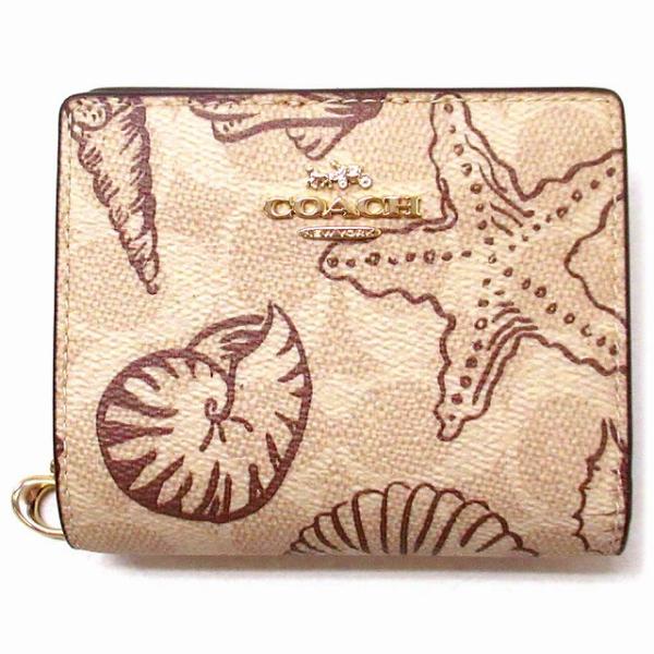 COACH（コーチ） 財布 アウトレット シェル プリント 貝 シグネチャー 