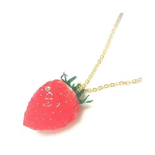 アトリエステラ 食品サンプル いちご イチゴ 苺 ネックレス ペンダント 