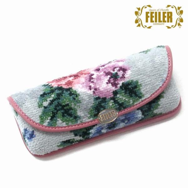 feiler（フェイラー） メガネケース メロウローズ メガネ拭き付き