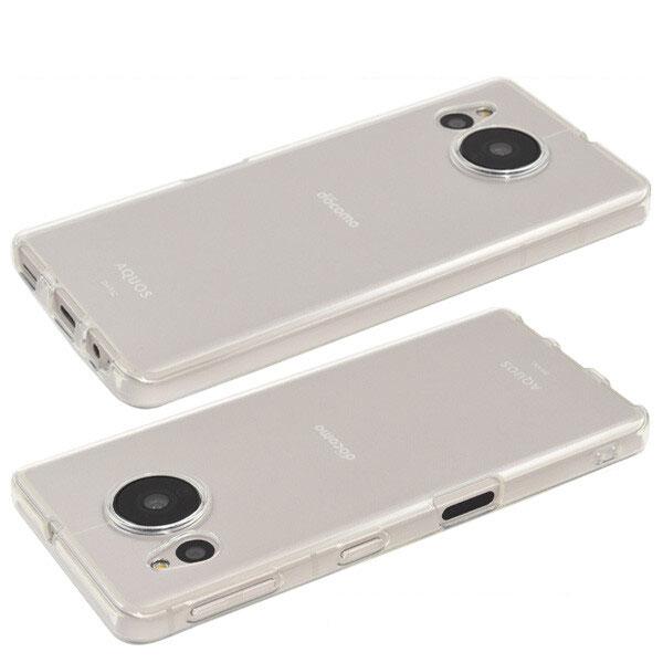AQUOS sense7 クリアケース スマホケース SH-53C/SHG10/SH-M24 マイクロドット ソフトケース シンプル カバー 耐衝撃 ジャケット アクオス