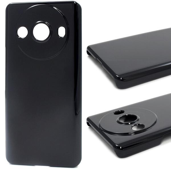 AQUOS R8 pro ハードブラックケース ケース SH-51D/A301SH/SH-R80P ハード アクオス r8 プロ カバー 擦り傷防止 おしゃれ スマホカバー