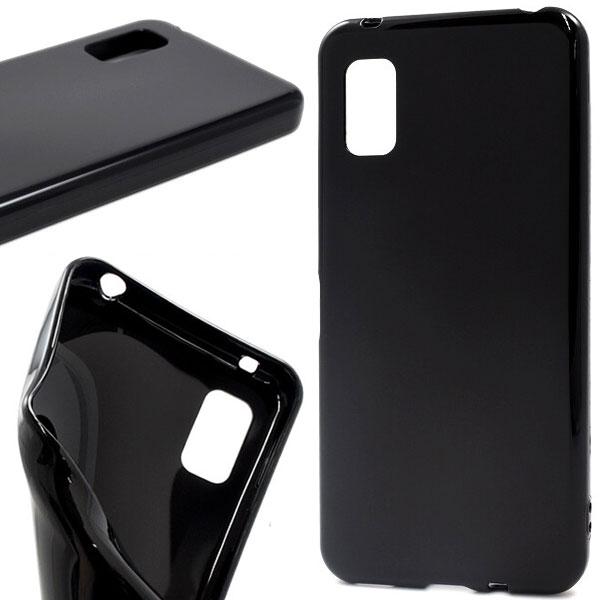 AQUOS wish3 ケース ブラック スマホケース ソフトケース ソフト TPU 黒 カバー SH-53D/A302SH/A303SH/SH-M25