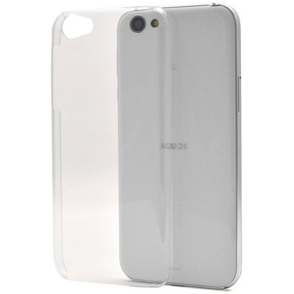 AQUOS R クリア SH-03J/SHV39/605SH カバー ハード 透明 無地 シンプル アクオスr スマホケース