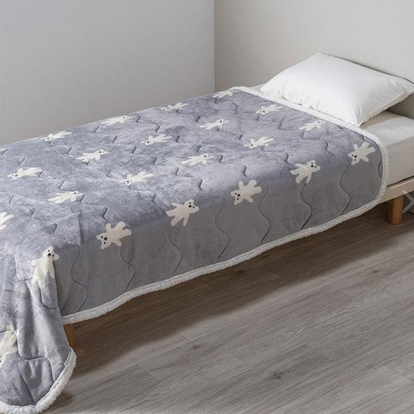 アツコマタノ キルトケット シングル MEME 猫 西川 肌掛けふとん 軽量