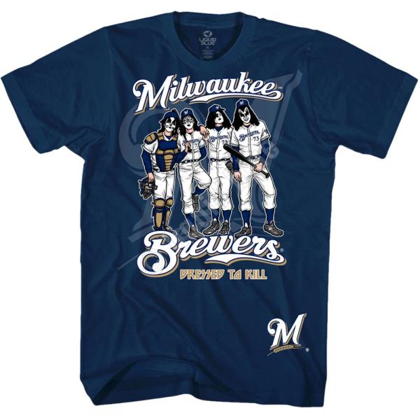 Mlb ブリュワーズ Tシャツ バッシュ ドレッスド Tシャツ カットソー トゥ Mlb 1814apa02 バッシュ Selection ネイビー バスケグッズ トップス キル アパレル