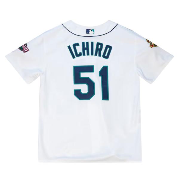 Majestic - 【新品未使用】2001年マリナーズ　イチロー　ユニフォーム　L Mitchell&Ness MLB イチロー マリナーズ ユニフォーム 2001 復刻