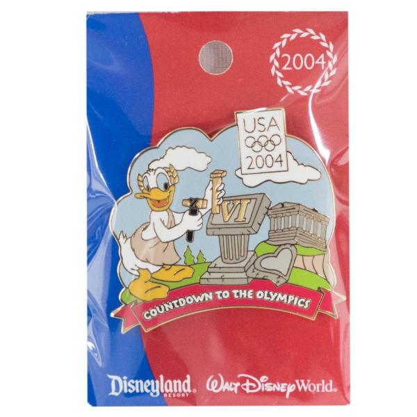 �A�����J��\ �f�B�Y�j�[ 2004 �A�e�l Countdown to the Olympics Pin : 6 (Donald Duck)  LE750 �s���o�b�` �s���Y Disney