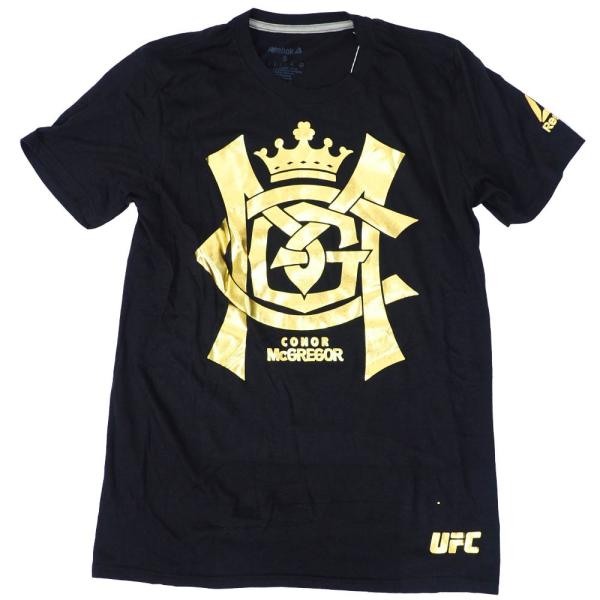 UFC �R�i�[�E�}�N���K�[ T�V���c CMG Monogram Foil Performance T-Shirt ���[�{�b�N/Reebok �u���b�N�yOCSL�z