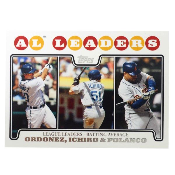 MLB g[fBOJ[h/X|[cJ[h 2008 AL Leaders Ordonez Ichiro Polanco #15 Topps