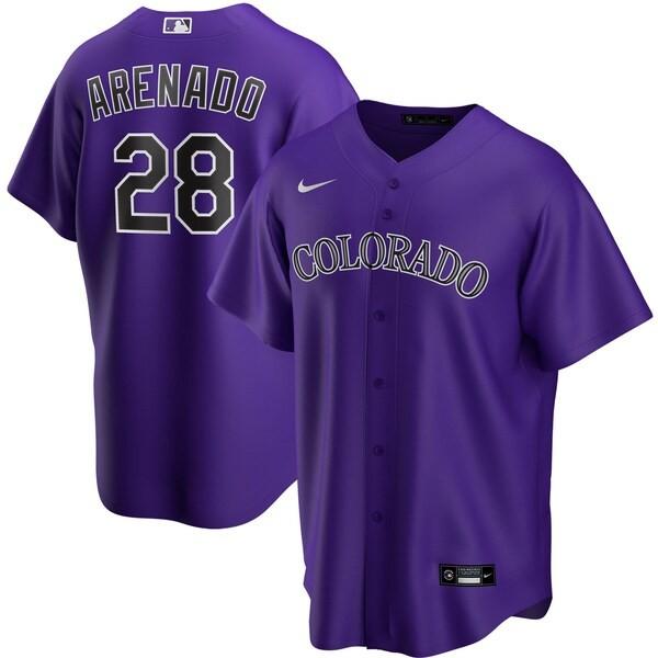 Mlb ノーラン アレナド コロラド ロッキーズ ユニフォーム ジャージ オルタネート レプリカ ナイキ Nike パープル Pulse Lk