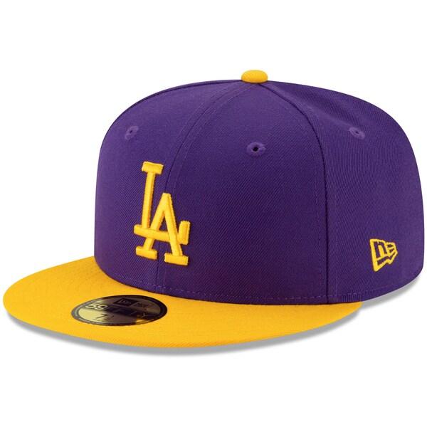 ドジャース レイカーズ キャップ Mlb Nba ニューエラ New Era 59fifty コラボ Laクロスオーバー パープル ゴールド Mlb cap02 Mlb Nba Nflグッズ Selection 通販 Yahoo ショッピング