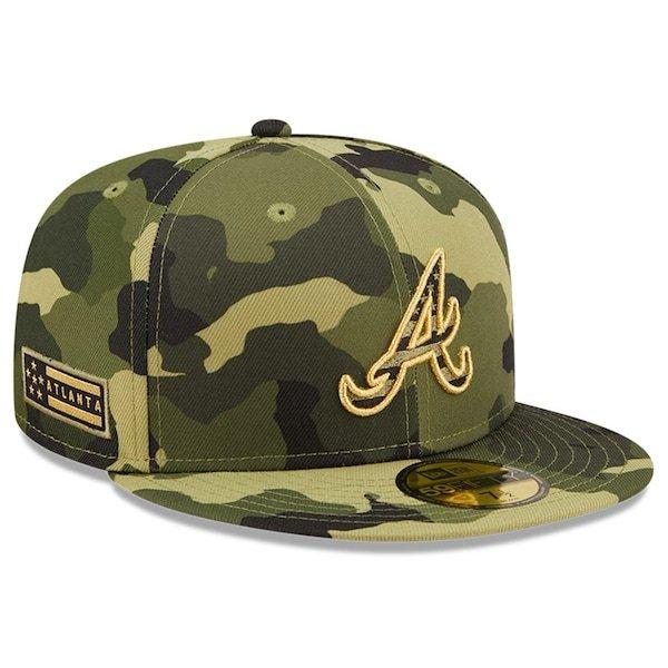 MLB �u���[�u�X �L���b�v 2022 �A�[���h�t�H�[�X�f�[ Armed Forces Day On-Field 59FIFTY Fitted �j���[�G��/New Era �J��