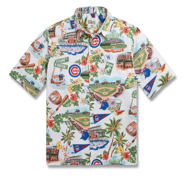 ハワイ製 reyn spooner × MLB CUBS カブス アロハシャツ ハワイ製 reyn spooner × MLB CUBS カブス アロハシャツ