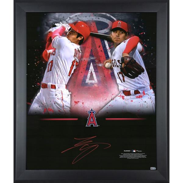 MLB 大谷翔平 トラウト エンゼルス 直筆サイン フォト Framed 限定