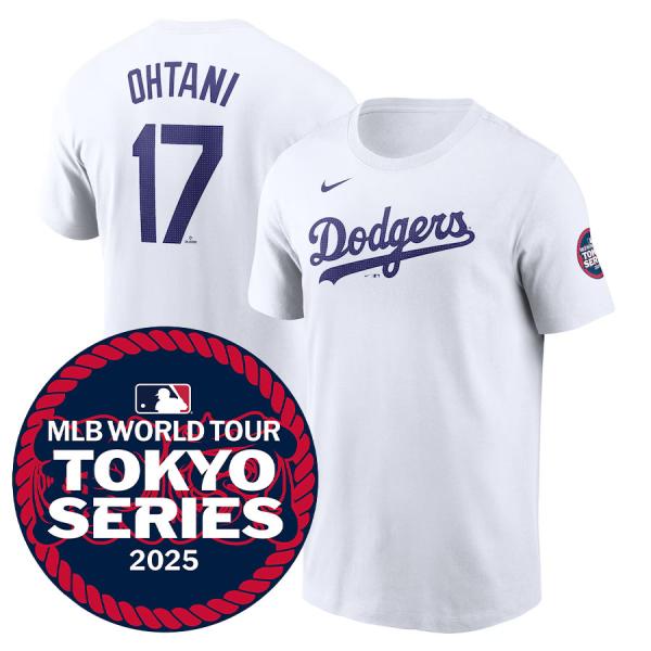 NIKE MLB 大谷翔平 ドジャース Tシャツ 東京シリーズ2025 ネーム NIKE MLB 大谷翔平 ドジャース Tシャツ 東京シリーズ2025 ネーム