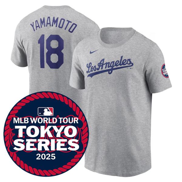 【新品未使用】MLB 東京シリーズ ナイキ ドジャース 半袖Ｔシャツ Mサイズ NIKE MLB 山本由伸 ドジャース Tシャツ 東京シリーズ2025 ネーム