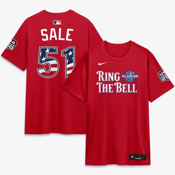 MLB クリス・セール ナ・リーグ Tシャツ オールスターゲーム2026 ネーム＆ナンバー ナイキ/Nike レッド
