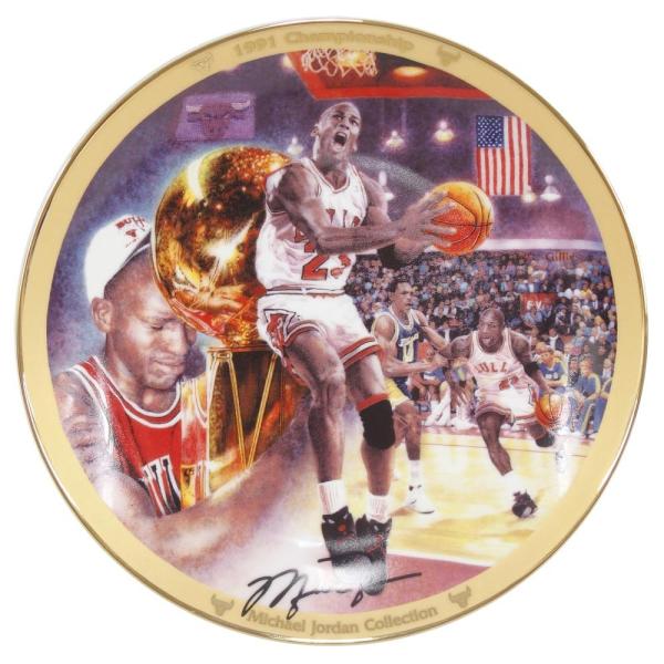 NBA ブルズ マイケル・ジョーダン コレクター プレート 1991 チャンピオンシップ (12692G) Upper Deck レアアイテム