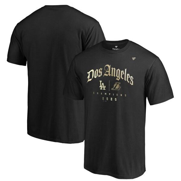 レイカーズ×ドジャース　コラボTシャツ レイカーズ ドジャース 優勝 コラボ Tシャツ 2020 W優勝記念 NBA MLB