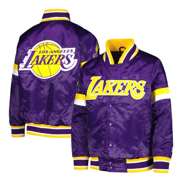 90's USA製 STARTER レイカーズ スタジャン　ボンバージャケット STARTER スターター NBA LOS ANGELES LAKERS ロサンゼルスレイカーズ