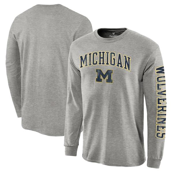 カレッジ Tシャツ Ncaa ミシガン大学 ウルバリンズ ディストレスト アーチ オーバー ロゴ ロングスリーブ グレー Ncaa 0331arc0155 Mlb Nba Nflグッズ Selection 通販 Yahoo ショッピング