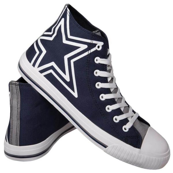 NFL カウボーイズ シューズ/スニーカー High Top Big Logo Canvas Shoes キャンバス Forever Collectibles ネイビー
