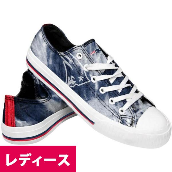 NFL ペイトリオッツ シューズ/スニーカー レディース ローカット キャンバス タイダイ染 Tie-Dye Women's Forever Collectibles