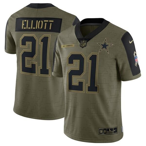 NIKE ナイキ NFL ダラス・カウボーイズ エリオット　#21 ユニフォーム NIKE × NFL ダラスカウボーイズ ゲームシャツ エリオット 21 - メルカリ