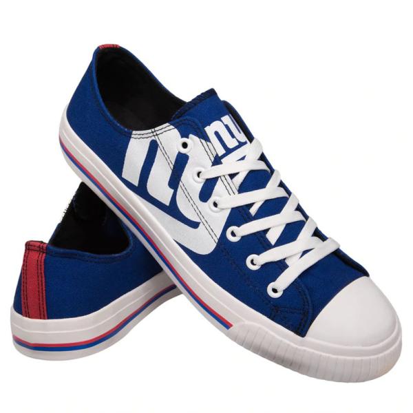 NFL ジャイアンツ シューズ ビッグロゴ キャンパス スニーカー Low Top Big Logo Canvas Shoes Forever Collectibles ロイヤル