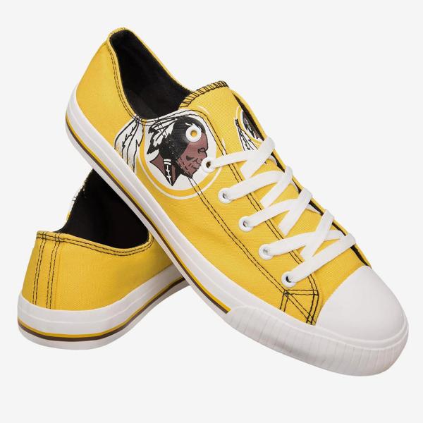 NFL レッドスキンズ シューズ ビッグロゴ キャンパス スニーカー Low Top Big Logo Canvas Shoes Forever Collectibles イエロー