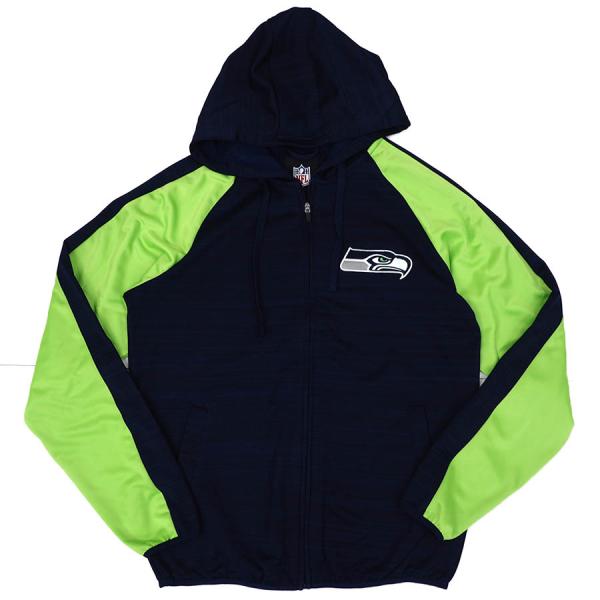 NFL シーホークス ジャケット ニュートラル Zone トラック アウター G-III ネイビー/ライム 2212fsg