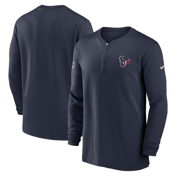 NFL テキサンズ ジャケット 2023 サイドライン Performance Long Sleeve Quarter-Zip Top ナイキ/Nike ネイビー