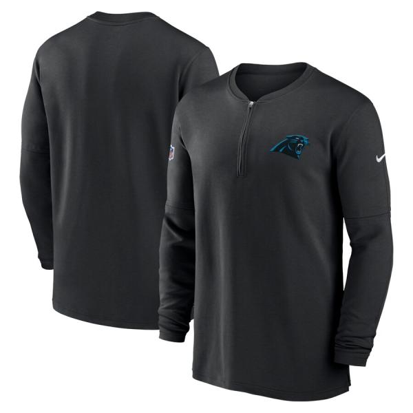 NFL パンサーズ ジャケット 2023 サイドライン Performance Long Sleeve Quarter-Zip Top ナイキ/Nike ブラック