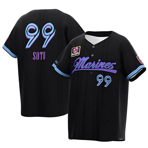 【美品】ミズノ 千葉ロッテマリーンズ　シネフタリ・ソト 野球 ユニフォーム selection-j_npb-251118lot09