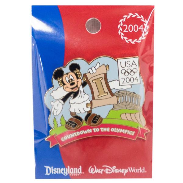 �A�����J��\ �f�B�Y�j�[ 2004 �A�e�l Countdown to the Olympics Pin : 1 (Mickey Mouse) LE750 �s���o�b�` �s���Y Disney
