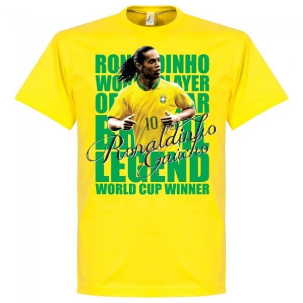 ブラジル代表 ロナウジーニョ Tシャツ SOCCER レジェンド サッカー/フットボール イエロー
