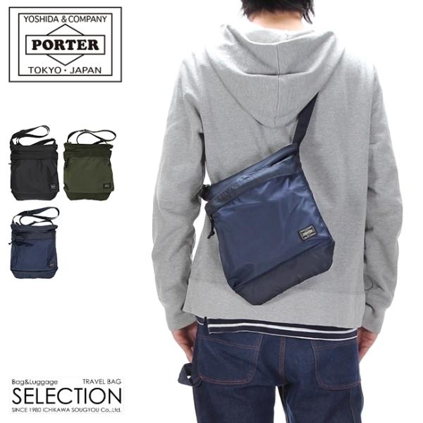 PORTER フォース　ショルダーバッグ　サコッシュ ナイロン ブラック ポーター フォース ショルダーバッグ サコッシュ 斜め掛け