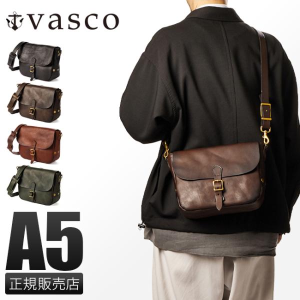 最大51% 9/15限定 ヴァスコ ショルダーバッグ 本革 日本製 黒 メンズ レディース オールドオイル VASCO VS-249L