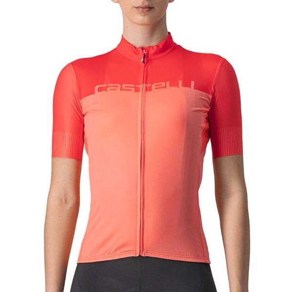 CASTELLI JXe 4522065 VELOCISSIMA JERSEYifB[XTCNW[WjF583 CORAL FLASH/BRILLIANT PINK