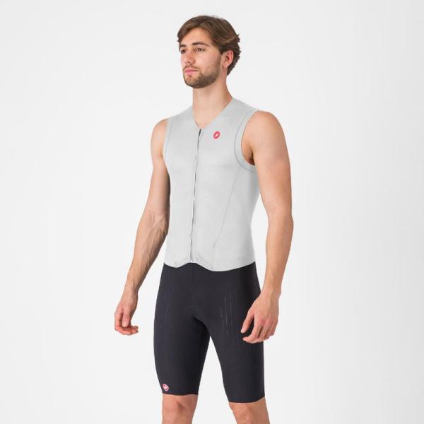 カステリ 8625084 FREE SANREMO 3 SUIT SLEEVELESS（トライアスロンスーツ）：101 WHITE/BLACK