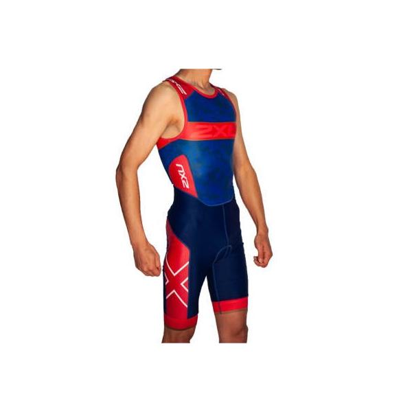 2XU ツータイムズユー MX4695d PERFORM CUSTOM TRISUIT リアジップ : NVY/RED