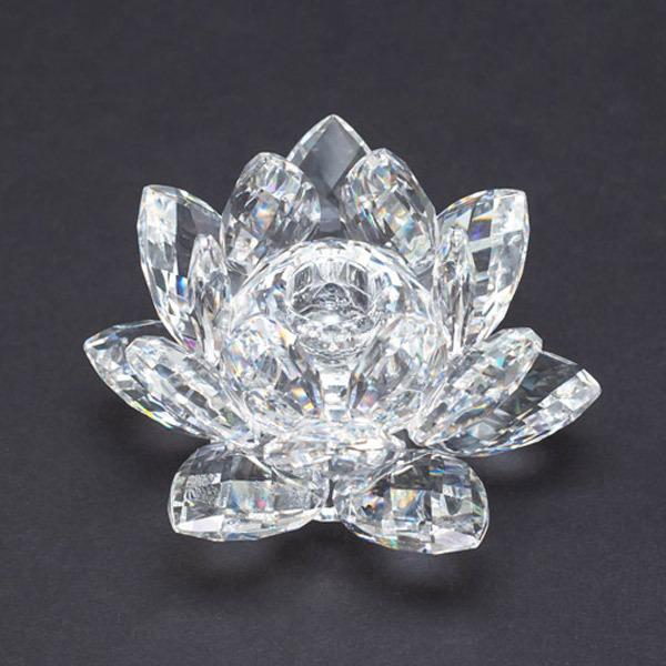 スワロフスキー　キャンドルスタンド SWAROVSKI スワロフスキー ウォーターリリー キャンドルホルダー