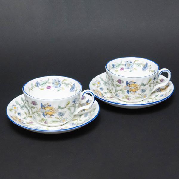 ミントン　ハドンホール　ブルー　ティーカップ＆ソーサー　ペア MINTON ミントン ハドンホールブルー ティーカップ＆ソーサー