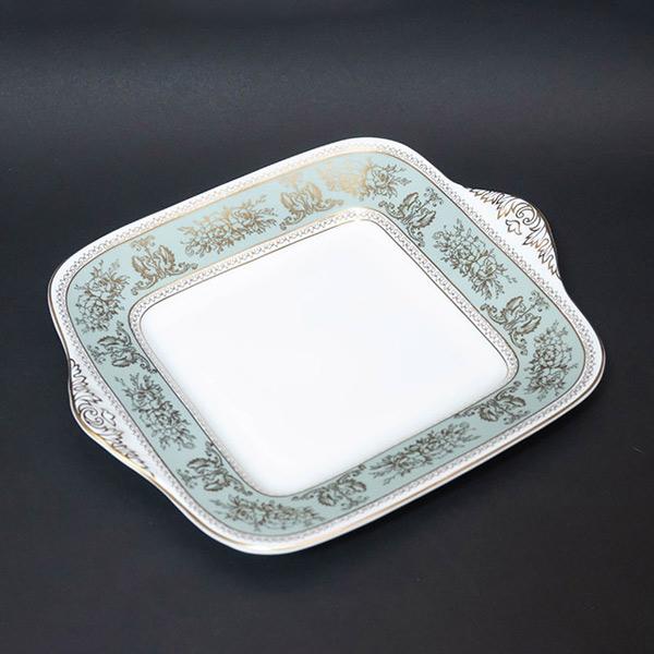 ウェッジウッドコロンビアセージグリーンB&Bプレートデザート