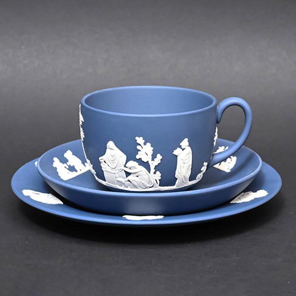  ジャスパー コンポート WEDGWOOD ウェッジウッド ジャスパー（ポートランドブルー） トリオ