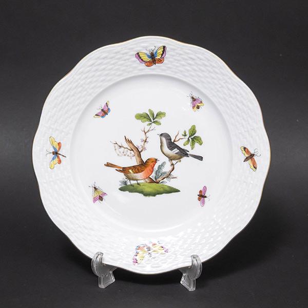 HERENDヘレンドロスチャイルドバード　デザートプレート　2枚　19cm HERENDヘレンドロスチャイルドバード デザートプレート 2枚 19cm