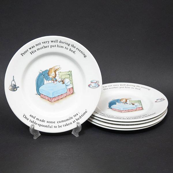 ウェッジウッド　ピーターラビットプレート大　旧刻印 英国製 5枚セット WEDGWOOD（ウェッジウッド） ピーターラビット 18cmプレート（5枚
